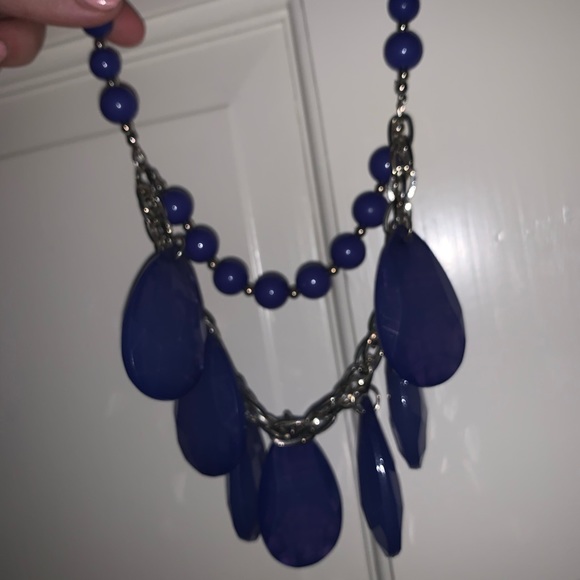 Blue Statement Necklace - Picture 2 of 2